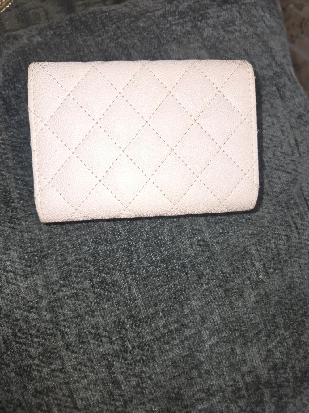 Chanel Quilted Small Leather Wallet in Bright White